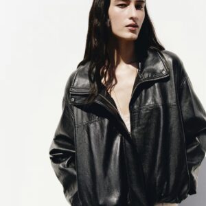 جکت چرم قهوه ای زنانه برندH&M ORIGINAL اچ اند ام اورجینال NEW 2026 انگلستان