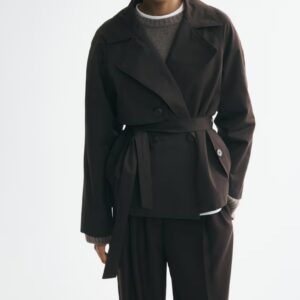 ترنچ کت کوتاه زنانه قهوه ای برندH&M ORIGINAL اچ اند ام اورجینال NEW 2026 انگلستان